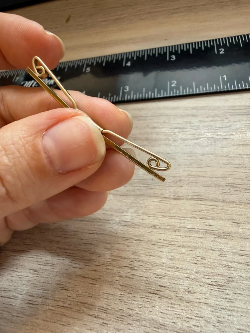 Vintage Hadley 12K Gold Filled Collar Bar Pin Mens Formal Accessory‎ 2 Inch
